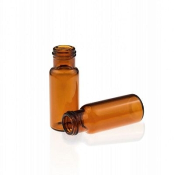ВИАЛЫ 2ML AMBER GLASS FLAT BASE 11MM CRIMP VIA WIDE OPENING WITH LABEL. 100PCS/PK, C0000018 ALWSCI