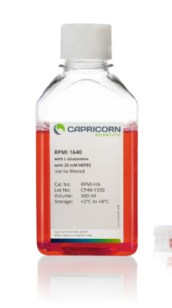 ПИТАТЕЛЬНАЯ СРЕДА RPMI 1640, С L-ГЛУТАМИНОМ, БЕЗ NAHCO3, 500 МЛ, CAPRICORN SCIENTIFIC, RPMI-HA