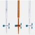 БЮРЕТКА ПРЯМАЯ, ПРОЗРАЧНАЯ, КРАН PTFE, КЛАСС AS, СЕРТИФИКАЦИЯ СООТВЕТСТВИЯ, СИНЯЯ ШКАЛА, С ПОЛОСОЙ ШЕЛБАХА, 25 МЛ, ISOLAB, АРТ. 017.01.025