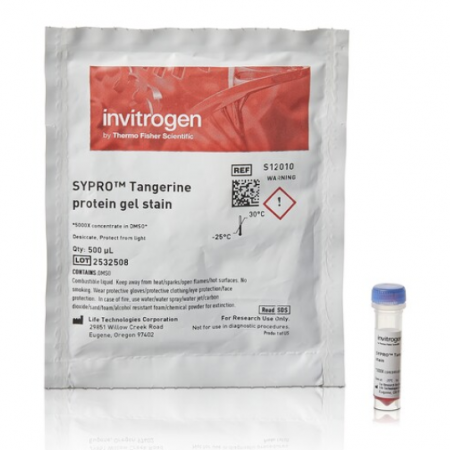 КРАСИТЕЛЬ SYPRO TANGERINE PROTEIN GEL STAIN (5,000X В ДМСО), 500 МКЛ, АРТ. S12010, THERMO SCIENTIFIC