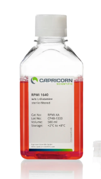 КУЛЬТУРАЛЬНАЯ СРЕДА RPMI 1640, БЕЗ L- GLUTAMINE, 500 МЛ, CAPRICORN SCIENTIFIC, RPMI-XA