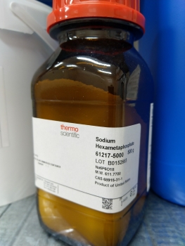 НАТРИЯ ГЕКСАМЕТАФОСФАТ, CAS 68915-31-1, ФАСОВКА 500 Г, THERMO SCIENTIFIC 612175000